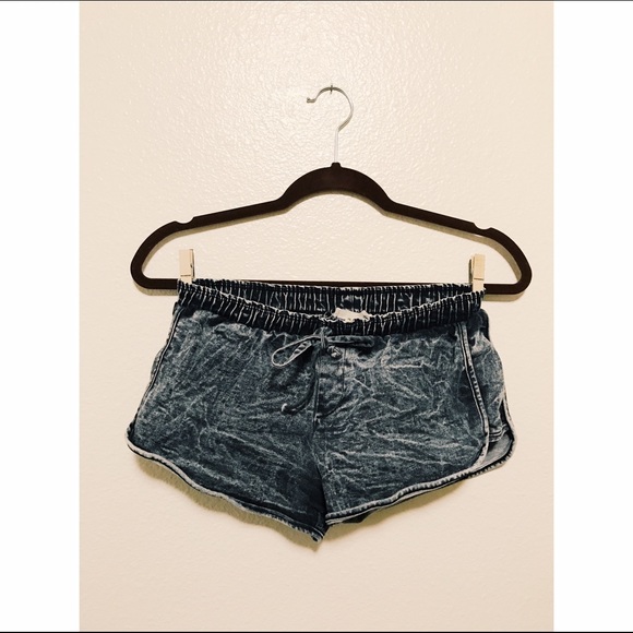 Kirra Grey Denim Jogger-Style Shorts