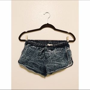 Kirra Grey Denim Jogger-Style Shorts