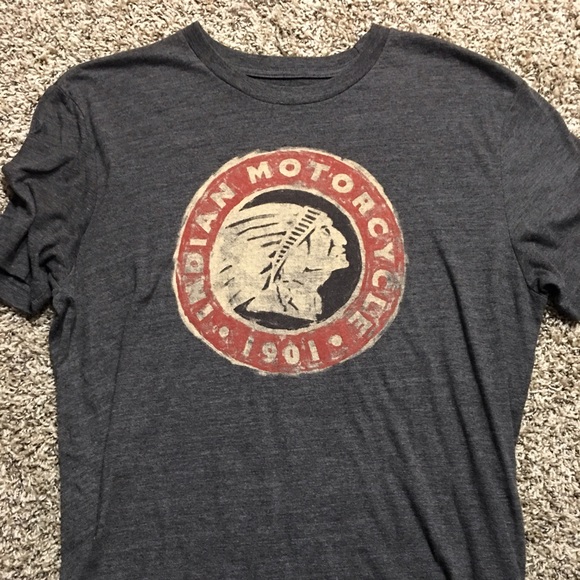 Lucky Brand Other - Men's Lucky Brand Indian Motorcycles Grey T-Shirt