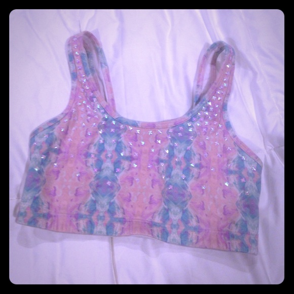 VS Pink studded bandeau Small