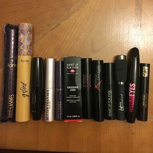 2 full size Tarte mascaras, 10 samples w/ YSL bag