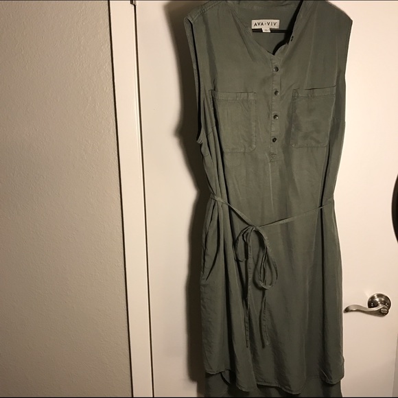 Olive Dress with belt