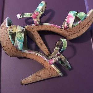 Guess by Marciano Floral Sandal Heels