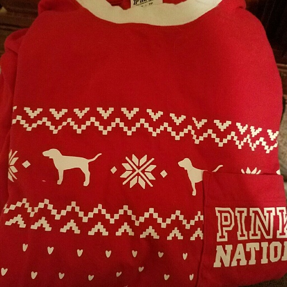 🚫🚫SOLD🛇🛇VS PINK NATION christmas long-sleeved - Picture 1 of 2