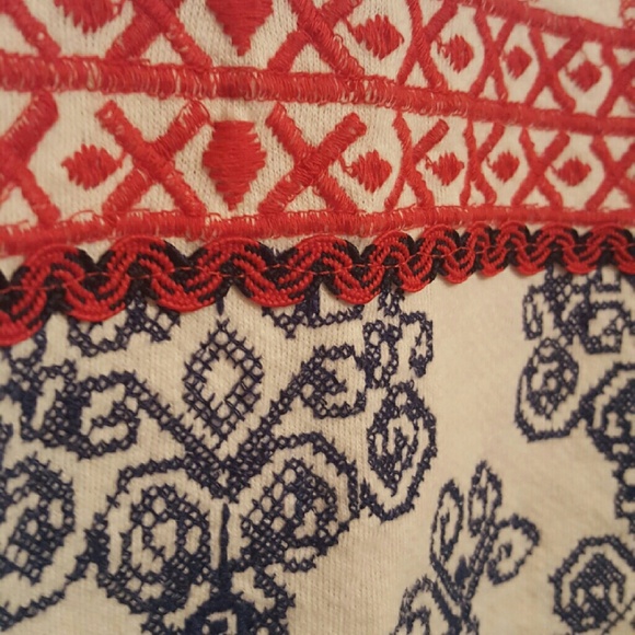 💛SOLD lucky brand// nigori embroidered pullover s - Picture 3 of 4