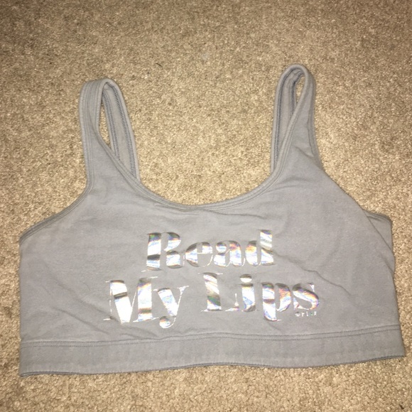 "Read My Lips" VS PINK Sports Bra
