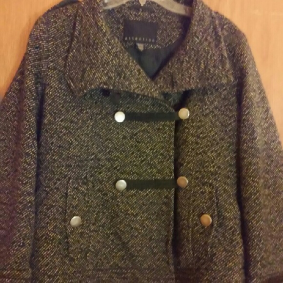 Attention Pea Coat Size Large