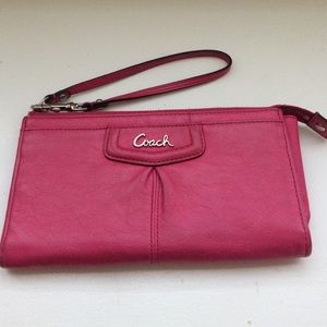 Pink Coach wristlet