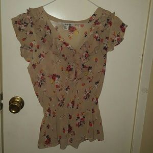 Forever 21 flowerry see thru shirt