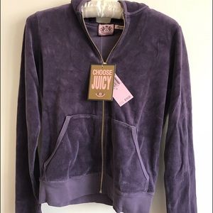NWT Juicy Couture purple velour hoodie.