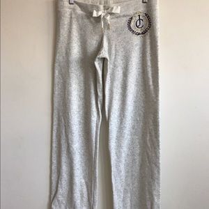 NWT Juicy Couture grey velour sweatpants.