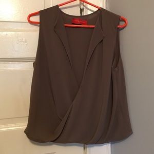 Drapey wrap front blouse