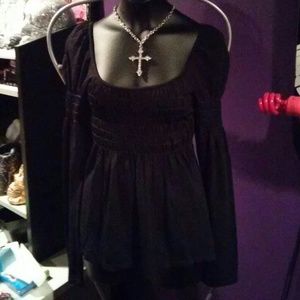 Bebe black long sleeve top size S