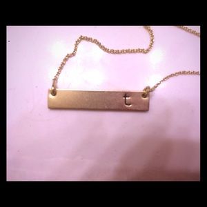 Monogram "t" necklace