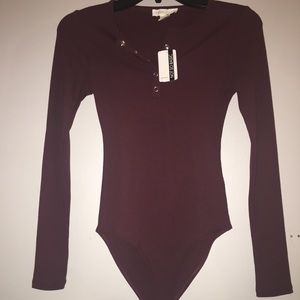 Burgundy bodysuit