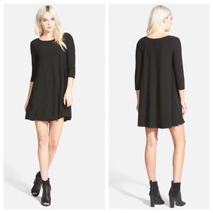 Leith- Crepe Trapeze Dress / XL / Black