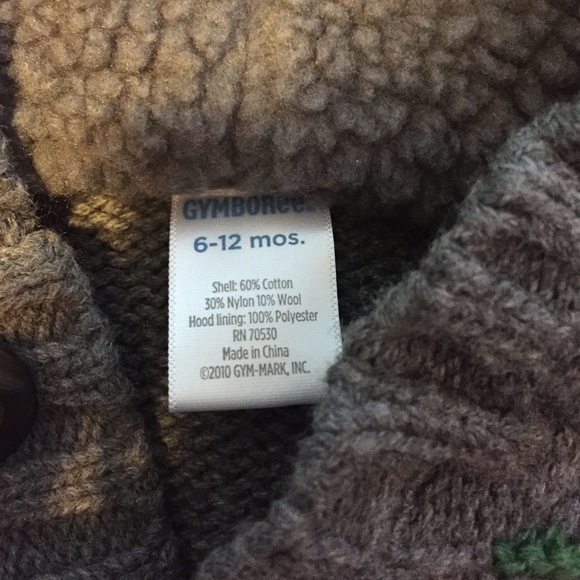 Gymboree Baby Boys Button Down Hooded Sweater - Picture 2 of 3