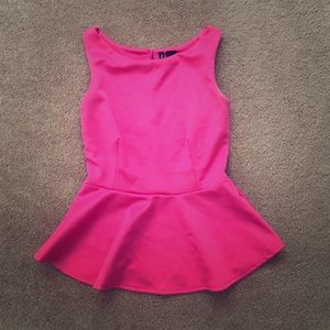 Pink peplum top