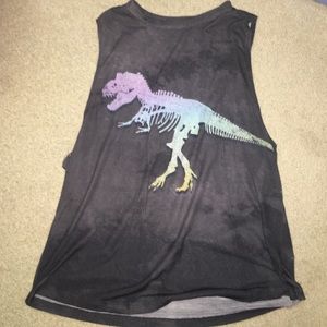Rainbow T-Rex Muscle Tee