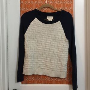 Coincidence & Chance navy & ivory XS knit sweater