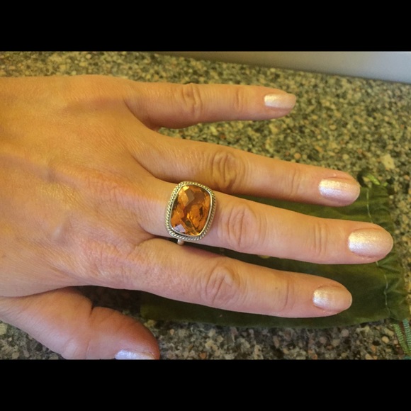 SS lovely yellow topaz ring