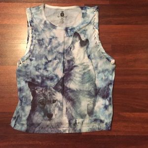 Wolf braided muscle tank