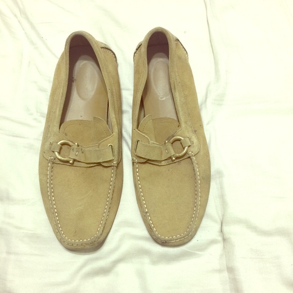Ferragamo suede driving loafers 9.5