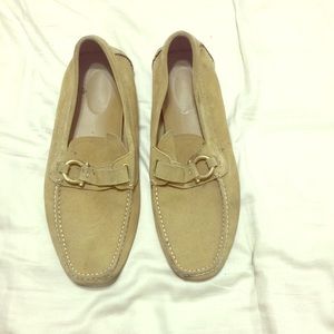 Ferragamo suede driving loafers 9.5