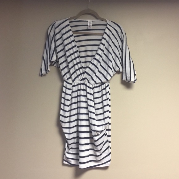 Striped 3/4 Sleeve Dress