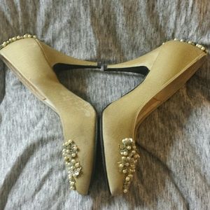 Vintage Shoes - Vintage Handmade Wedding Heels with Pearl Detail Vintage Shoes - Vintage Handmade Wedding Heels with Pearl Detail