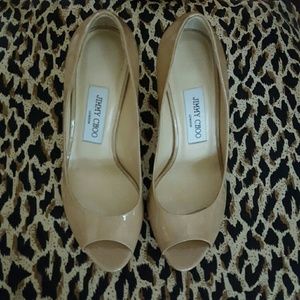 Jimmy Choo Nude Peeptoes