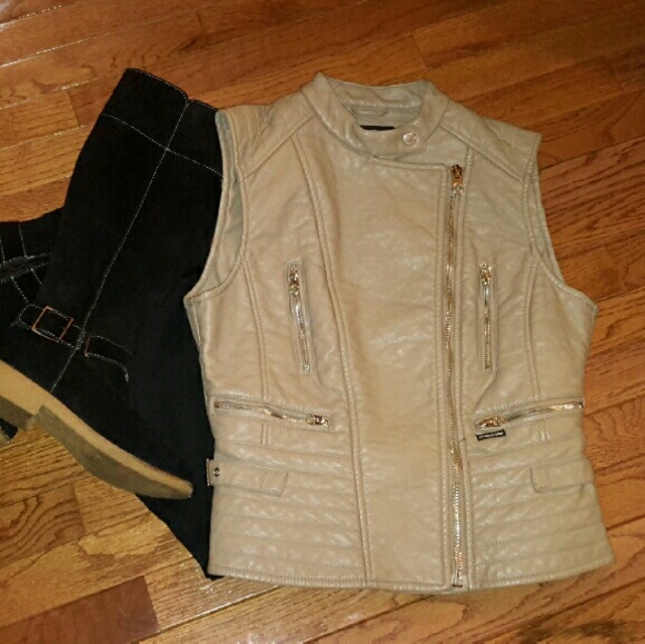 SALE...Members Only Faux Leather Vest  NWT