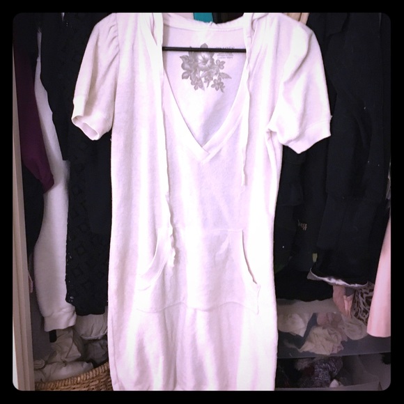 Guess hooded terrycloth swim cover-up