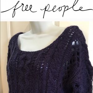 Free People Slouchy Cable Knit Sweater