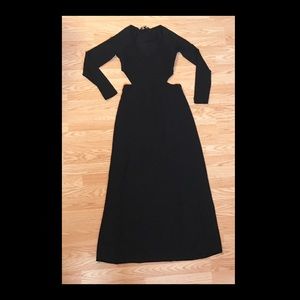 Long black cut-out dress
