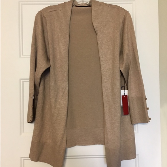 NWT Taupe cardigan style sweater size XL