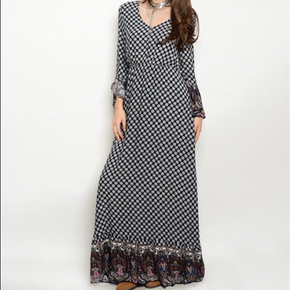 Maxi dress ( navy blue )