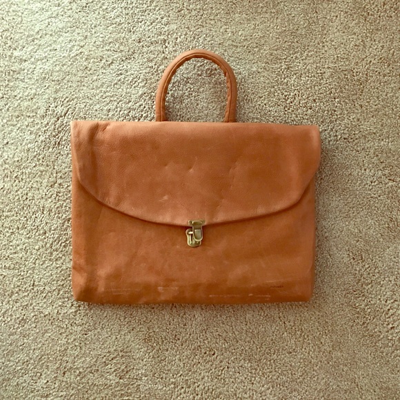 Distressed leather bag