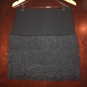 Black mini with fringe