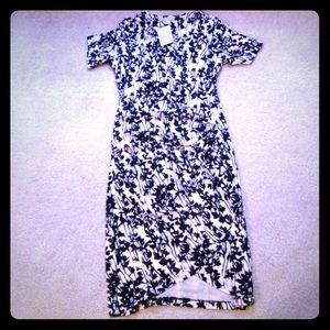 H&M black and cream dress