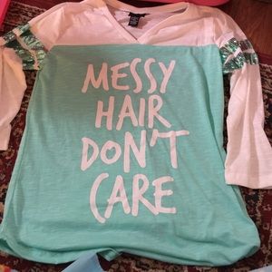 Messy hair don't care shirt