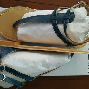 Blue leather Sandal