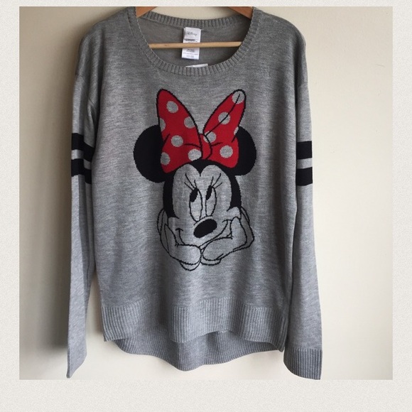 NWT Disney Gray Mini Mouse Sweater.