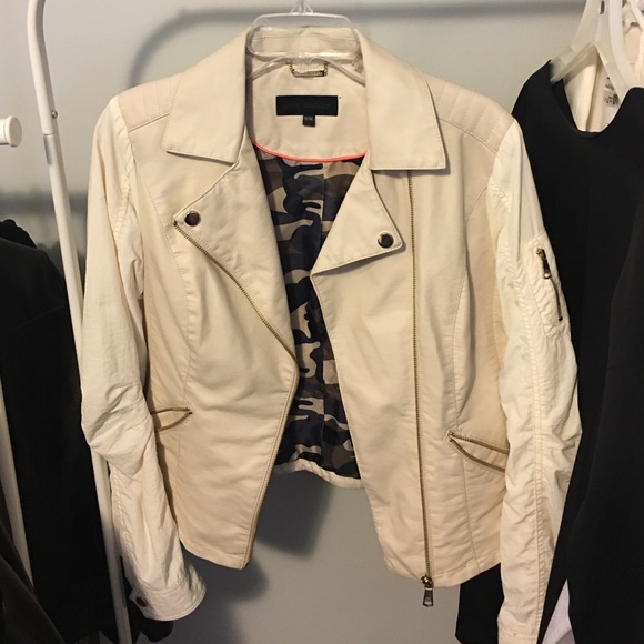 Cream biker jacket