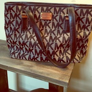 Michael Kors black/tan tote. EUC carried 1x