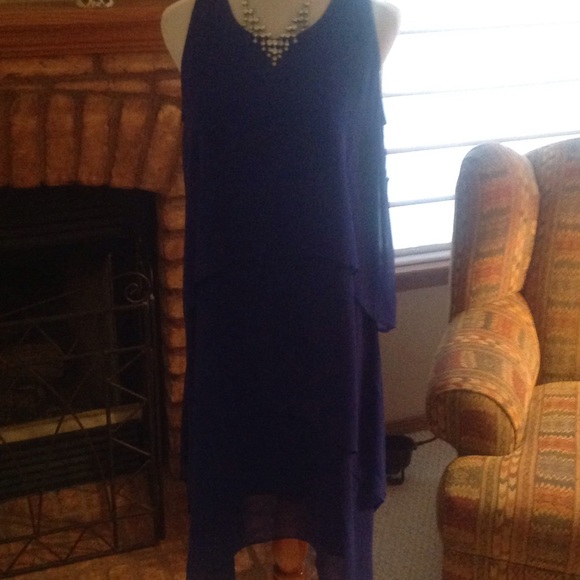 Feminine purple dress. Fully lined. - Picture 1 of 3