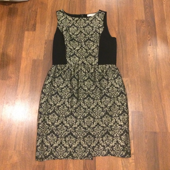 Black and gold LOFT dress
