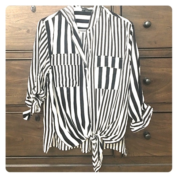 Button down stripped shirt