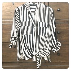 Button down stripped shirt