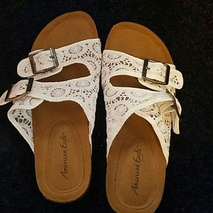 White Lace Sandals